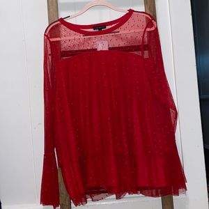 Red Blouse | Light Weight | size: 18/20 or XL/1X